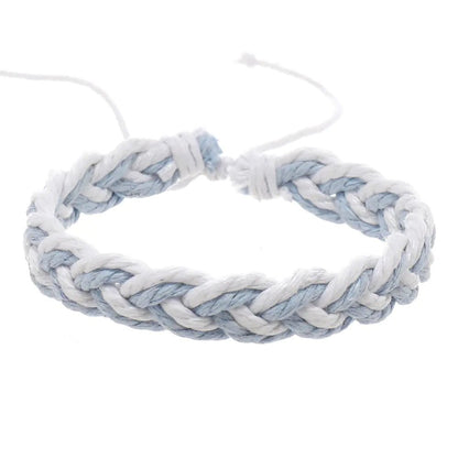 Handwoven Cotton String Bracelet in Artistic Style - Catch Cards