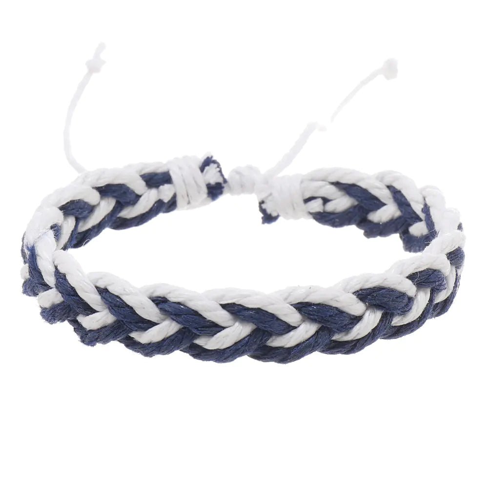 Handwoven Cotton String Bracelet in Artistic Style - Catch Cards