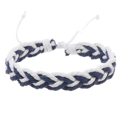 Handwoven Cotton String Bracelet in Artistic Style - Catch Cards