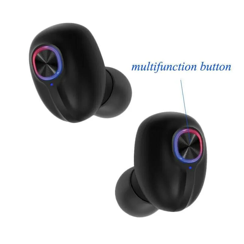 TWS Bluetooth Earbuds Waterproof Bluetooth 5.1 Headset Noise Cancelling Wireless WEM Support (www.WEM.support)