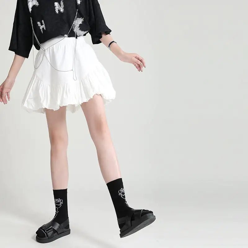 High - Waist Bubble Bud Cloud Skirt in Fashion Style - Catch Cards