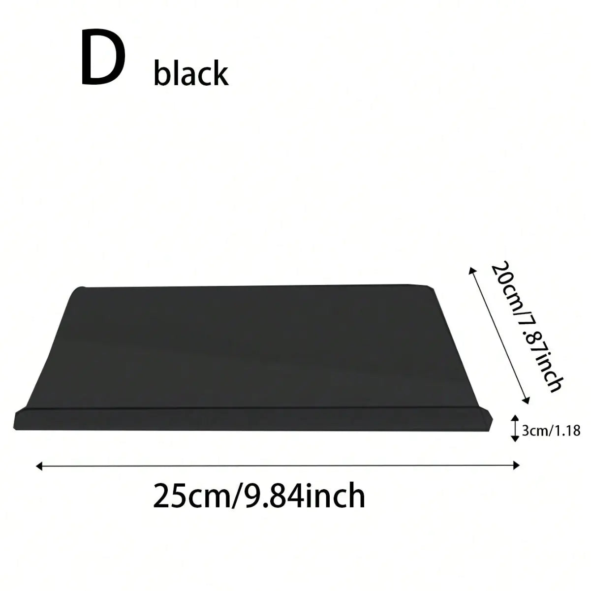 Kitchen Black Acrylic Chopping Board Non-slip WEM Support (www.WEM.support)