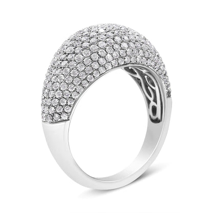 14K White Gold 1 3/4 Cttw Round-Cut Diamond Cluster Band Ring (G-H Color, SI1-SI2 Clarity) WEM Support (www.WEM.support)