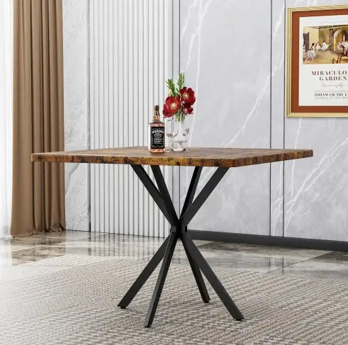 Square Dining Table, Mid Century Modern Square Dining Table For 4-6 Person, Coffee Table For Kitchen Dining Room, Office, Save Space WEM Support (www.WEM.support)