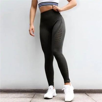 Nahtlose Mesh Flex Bauch Push-Up Leggings WEM Support (www.WEM.support)