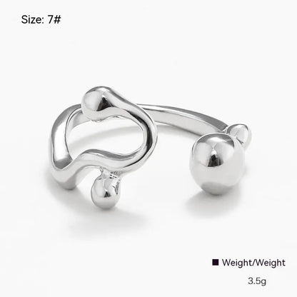 Irregular Metal Ring for Women - Unique Design