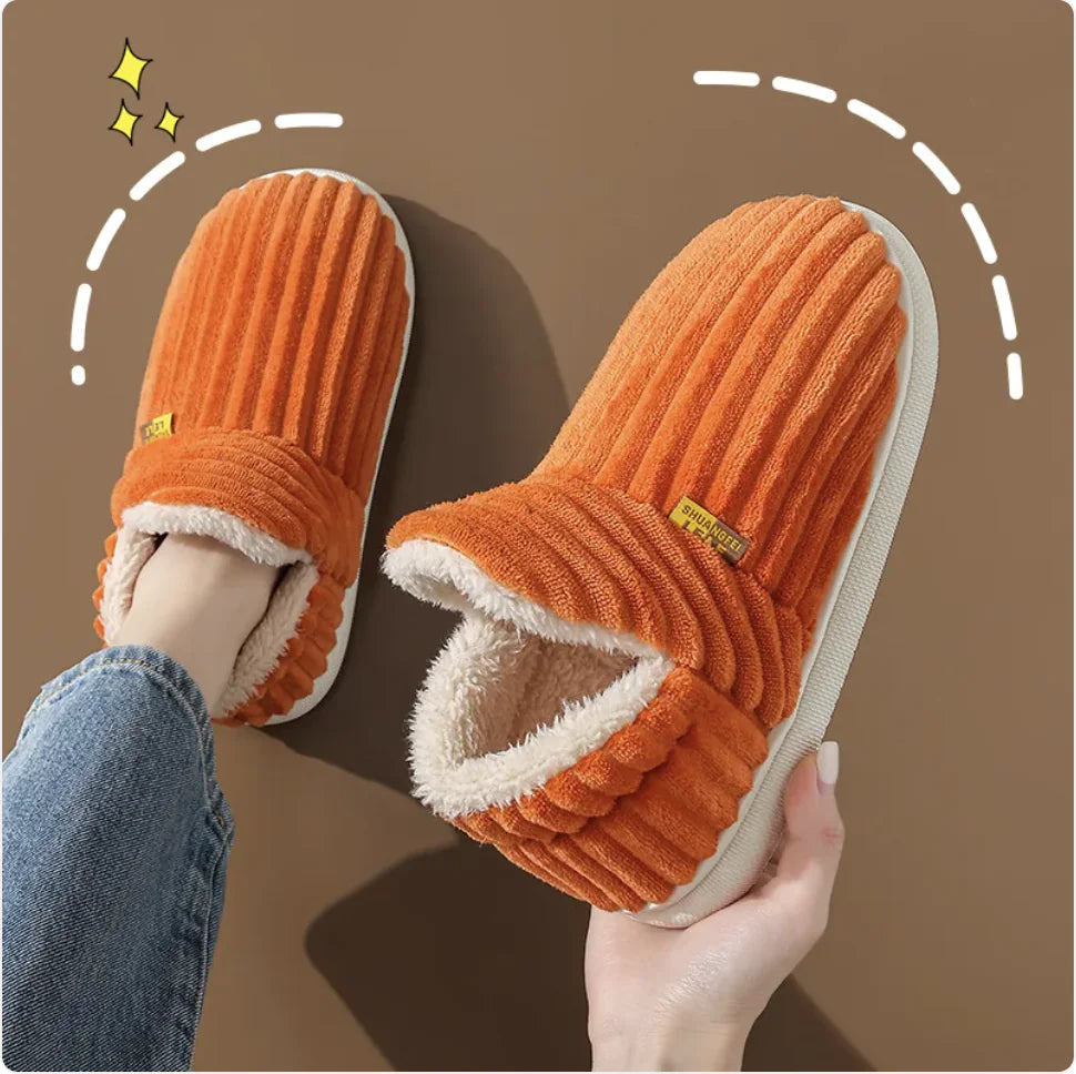 Warm Cotton Indoor Slippers - Non-Slip for Couples WEM Support (www.WEM.support)