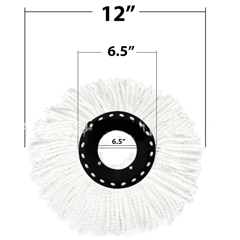 6 Pack Replacement Microfiber Mop Head Refill 360° Spin Easy Cleaning For Mop WEM Support (www.WEM.support)