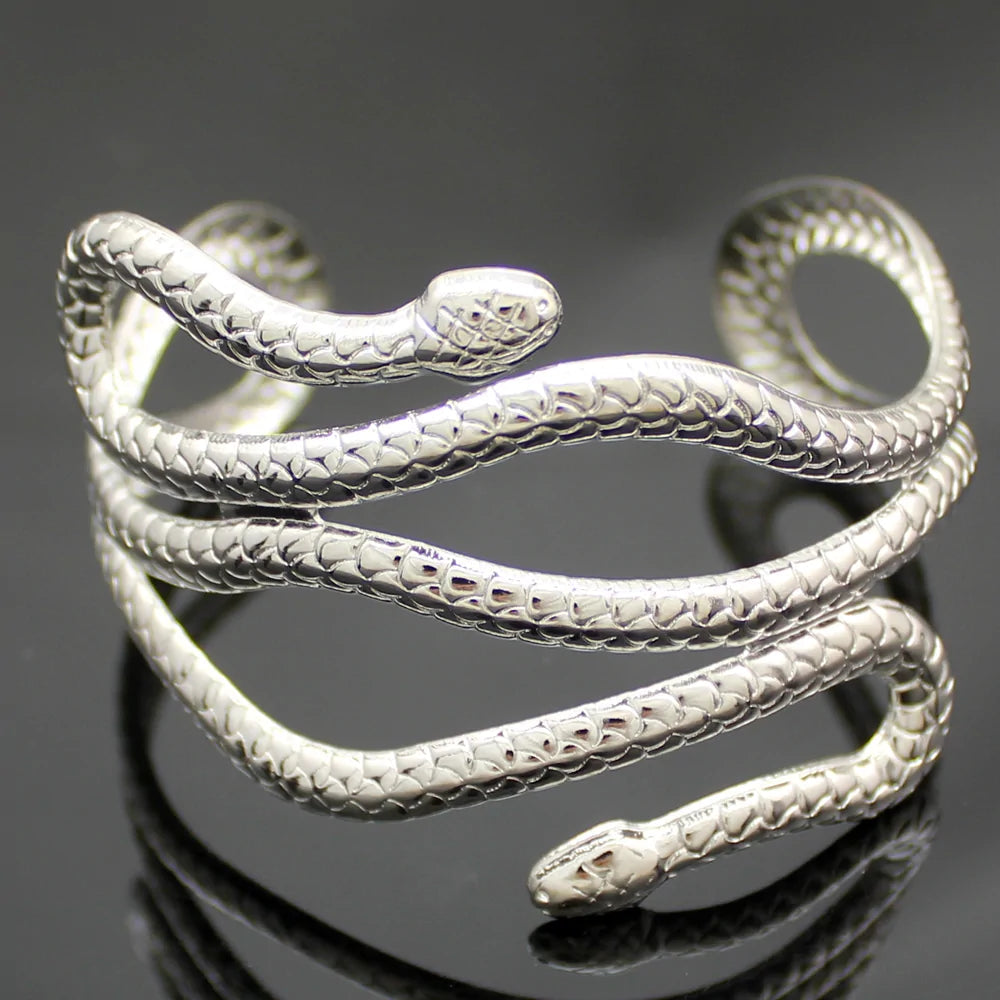 Cleopatra Swirl Snake Arm Cuff Armlet Armband WEM Support (www.WEM.support)