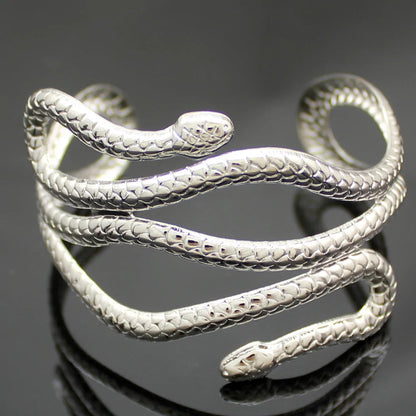 Cleopatra Swirl Snake Arm Cuff Armlet Armband WEM Support (www.WEM.support)