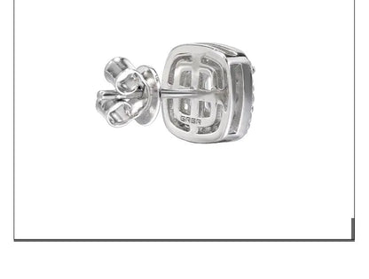 Sterling Silver S925 Diamond Rock Candy Stud Earrings WEM Support (www.WEM.support)