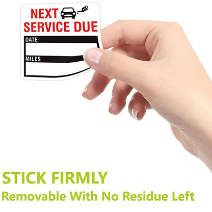 300 Oil Change Service Reminder Stickers Clear Window Lite Sticker Pack 2"x2" US WEM Support (www.WEM.support)