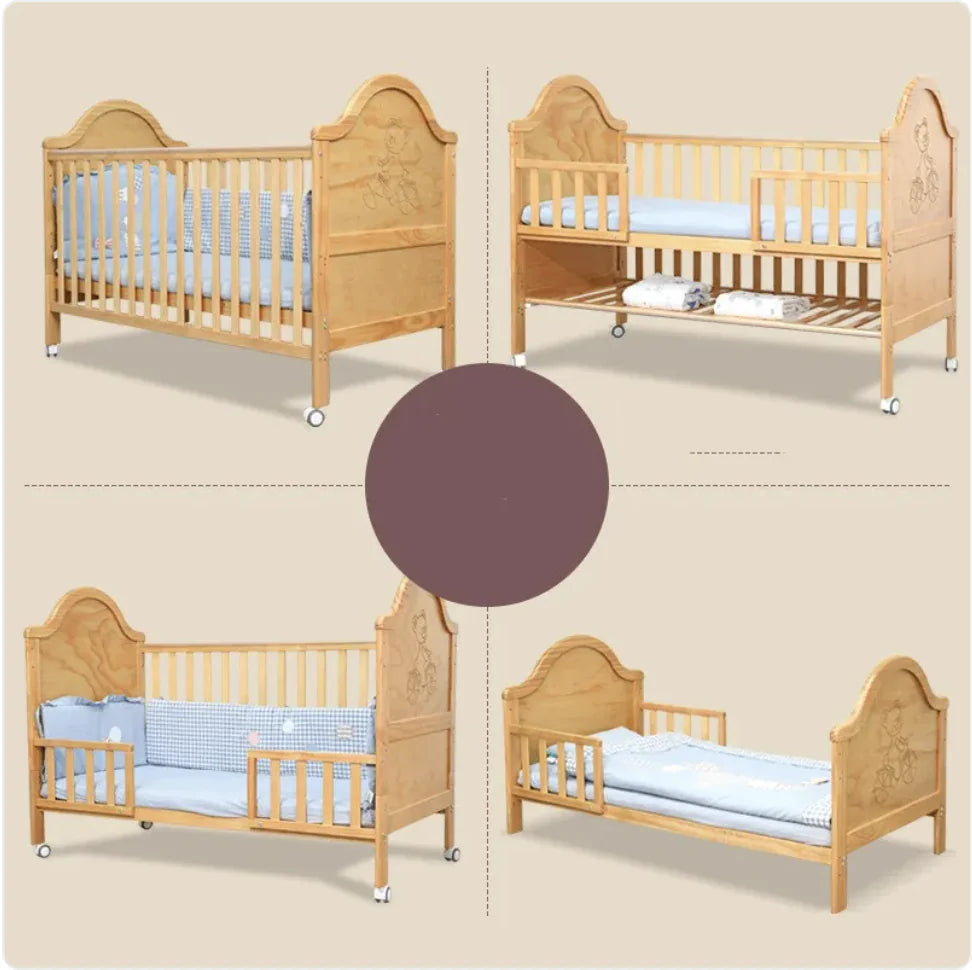 Multi-Function Pine Baby Bed WEM Support (www.WEM.support)
