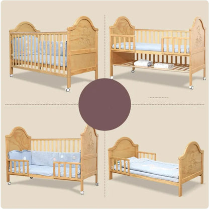 Multi-Function Pine Baby Bed WEM Support (www.WEM.support)