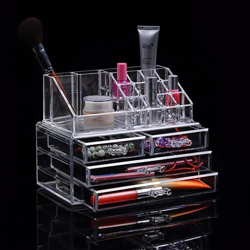 Acrylic Transparent Makeup Organizer WEM Support (www.WEM.support)