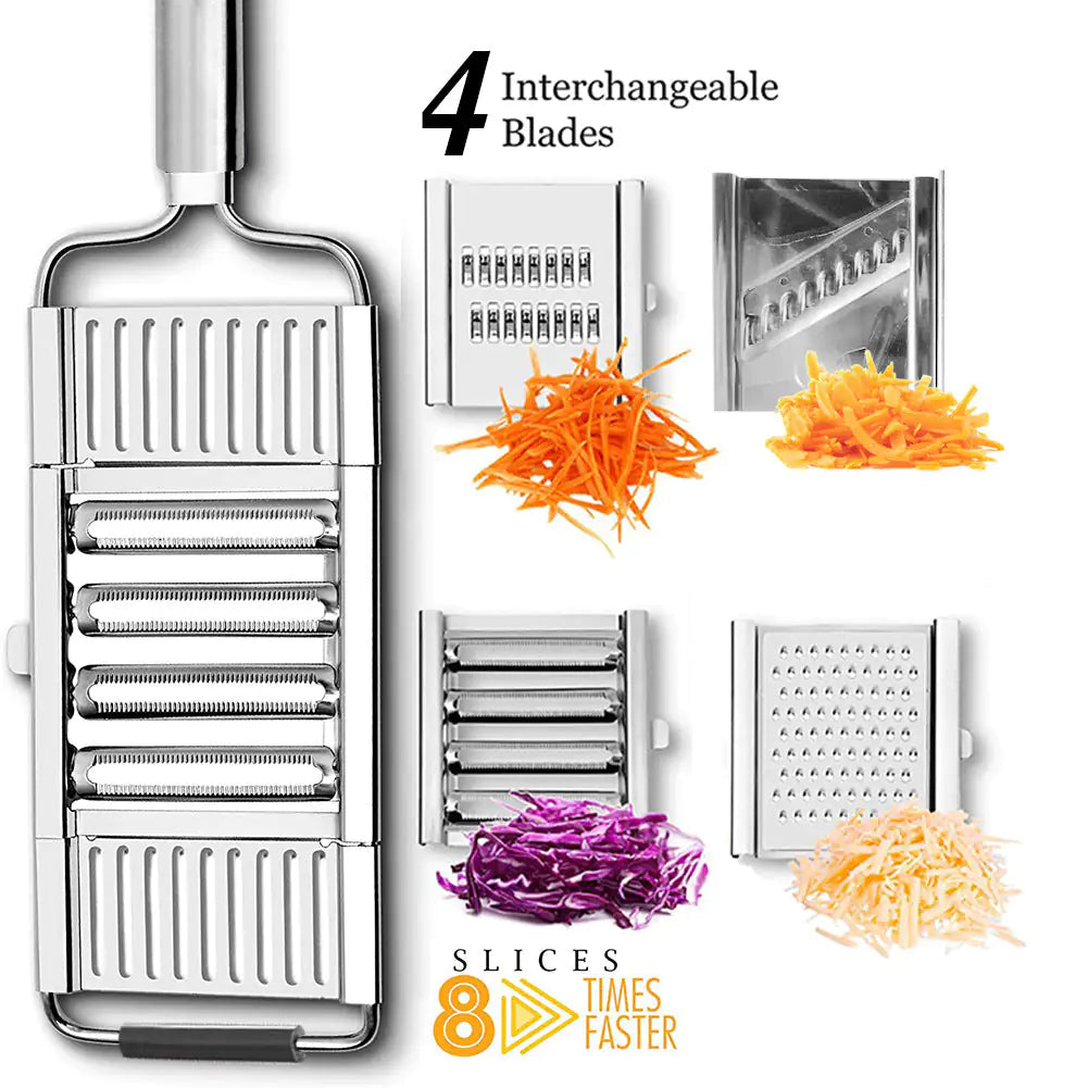 Stainless Steel Grater, Vegetable And Fruit Slicer, Peeler WEM Support (www.WEM.support)