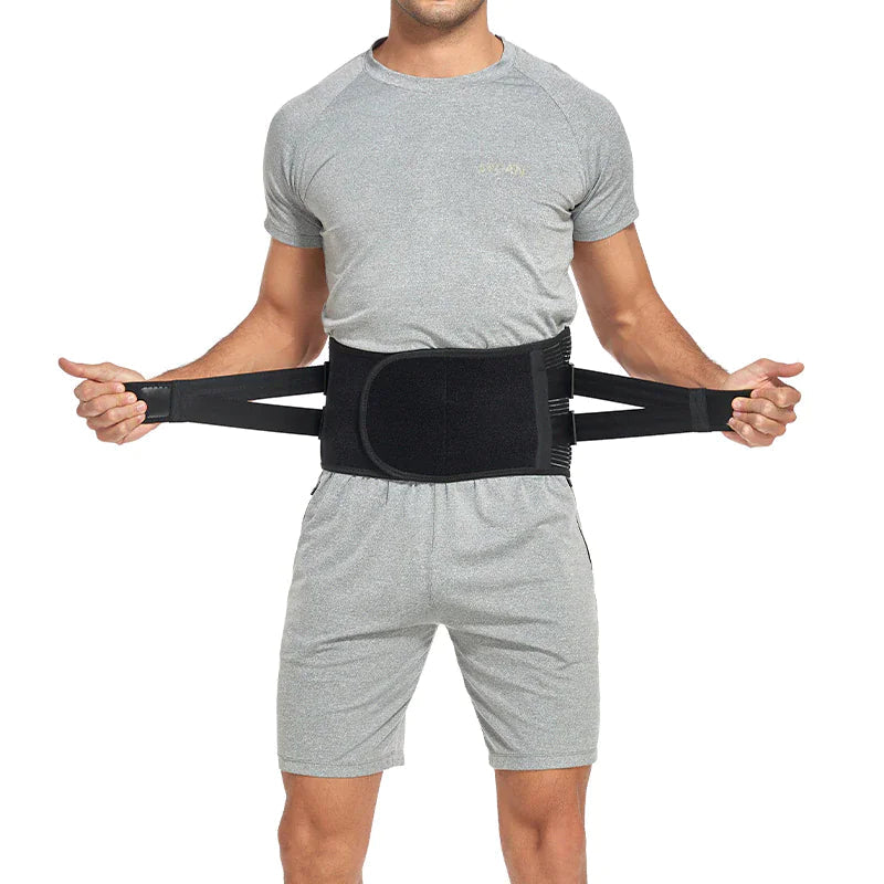 Adjustable Lower Back Brace Lumbar Support Waist Belt For Men Women Pain Relief WEM Support (www.WEM.support)