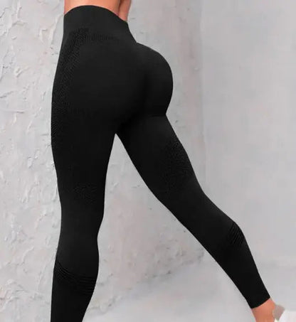Seamless Yoga Pants Dot Striped Print WEM Support (www.WEM.support)