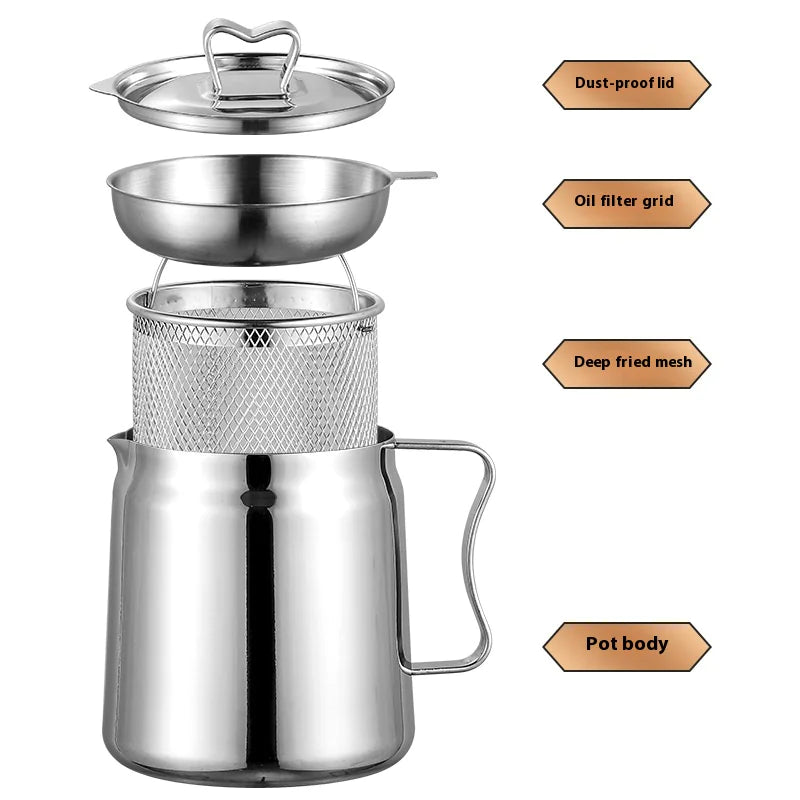 Frying Basket with Oil Filter