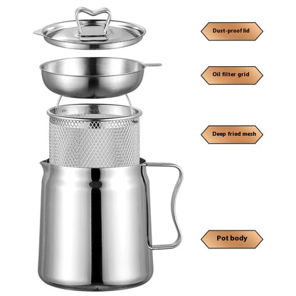 Frying Basket with Oil Filter