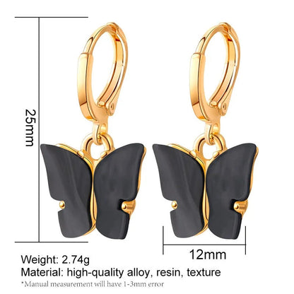 New Fashion Small Butterfly Drop Earrings For Women WEM Support (www.WEM.support)