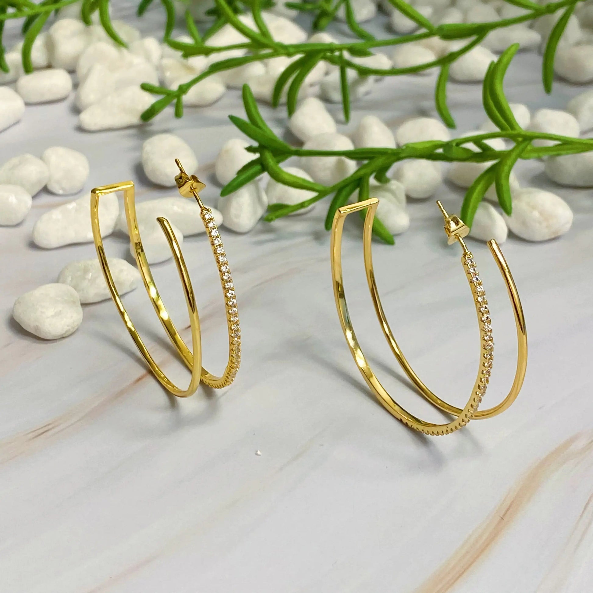 Doubled Open Top Hoop Earrings WEM Support (www.WEM.support)