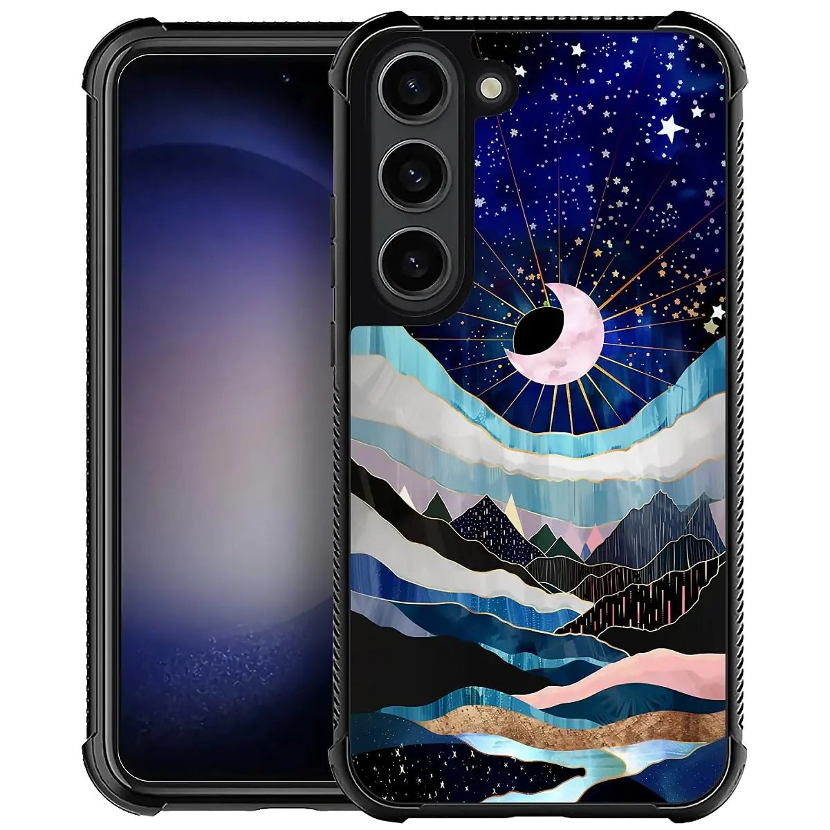 Case Compatible with Samsung Galaxy Z Fold 2 5G Case,Stained Glass Purple Flower Four Airbag Case for Galaxy Z Fold 2 5G,Christmas Drop Protection Case for Samsung Galaxy Z Fold 2 5G