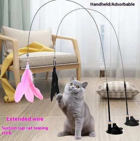 Toy Cat Teaser Stick WEM Support (www.WEM.support)