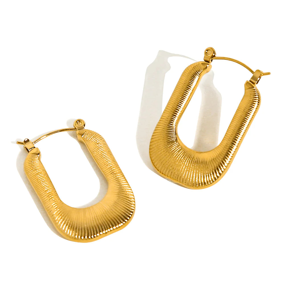 Gold-Plated Crescent Earrings HejK.com