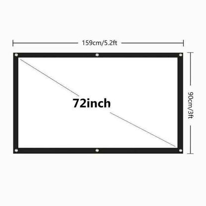 Portable Foldable Projector Screen 16:9 HD Outdoor Home Cinema Theater 3D Movie WEM Support (www.WEM.support)