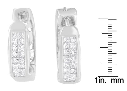 14K White Gold Princess Cut Diamond Earrings (0.57 cttw, H-I Color, SI1-SI2 Clarity) WEM Support (www.WEM.support)