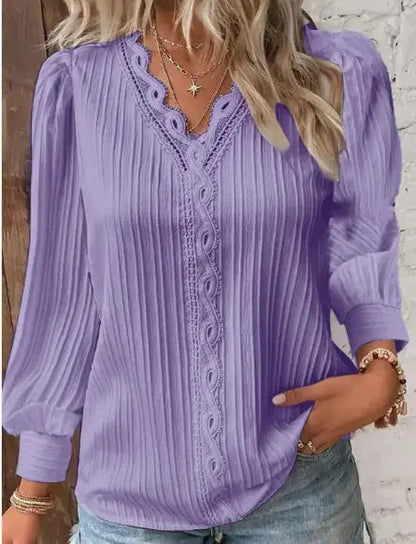 Blouse with Lace Details in Chiffon WEM Support (www.WEM.support)