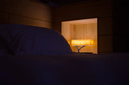 Luminária de Mesa com Carregamento Sem Fio, Alto-falante Bluetooth e Música Árvore da Luz WEM Support (www.WEM.support)