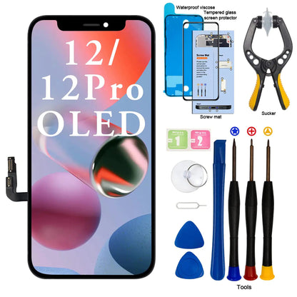 EFAITHFIX for iPhone 11 Screen Replacement COF 6.1 Inch LCD Screen Frame Assembly 3D Touch Display Screen Digitizer for A2111, A2223, A2221 with Repair Tools kit Tempered Glass Waterproof Adhesive HejK.com