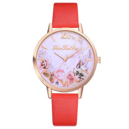 Tan Strap Floral Bee Watch WEM Support (www.WEM.support)