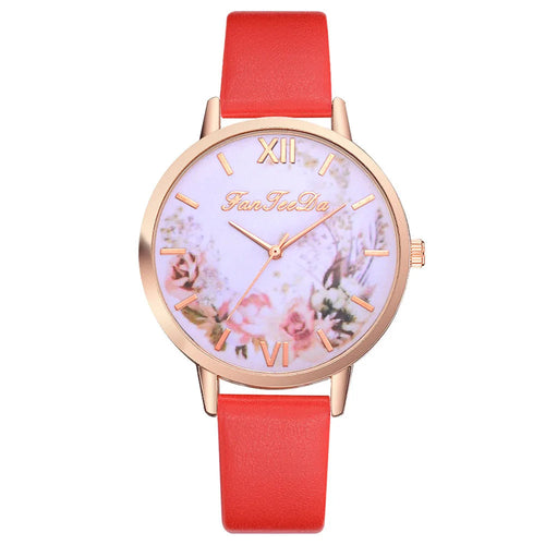 Tan Strap Floral Bee Watch WEM Support (www.WEM.support)