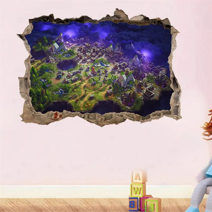 3D Fortnite PVC Wall Stickers for Home Decor