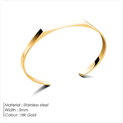 Men's Minimalist Geometric Stainless Steel Bracelet WEM Support (www.WEM.support)