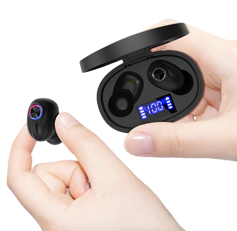TWS Bluetooth Earbuds Waterproof Bluetooth 5.1 Headset Noise Cancelling Wireless WEM Support (www.WEM.support)
