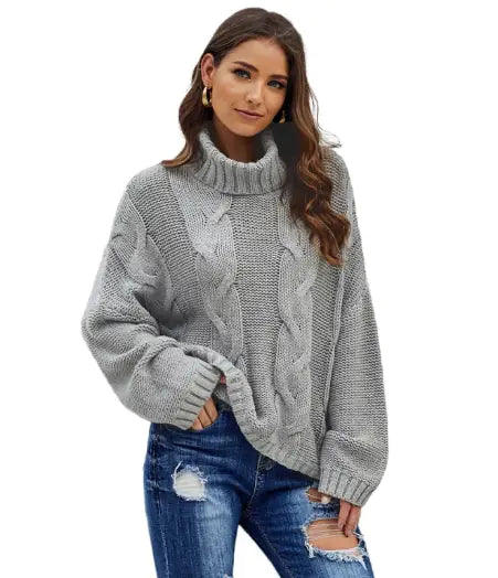 High Neck Women's Sweater WEM Support (www.WEM.support)