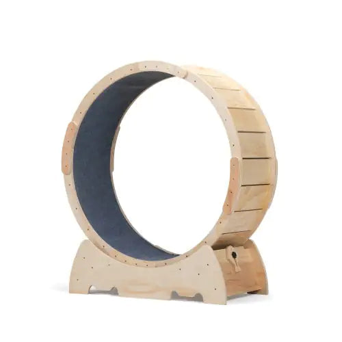 The Large Cat Running Wheel Is Suitable For Indoor Cats, Sturdy, Quiet And Lightweight, With Natural Wood Color WEM Support (www.WEM.support)
