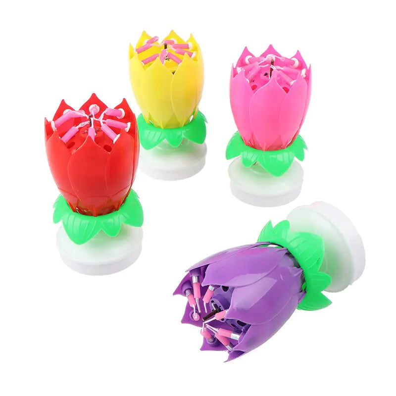 Vela de Aniversário Musical de Lótus WEM Support (www.WEM.support)