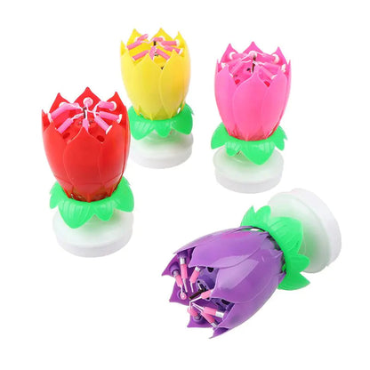 Vela de Aniversário Musical de Lótus WEM Support (www.WEM.support)