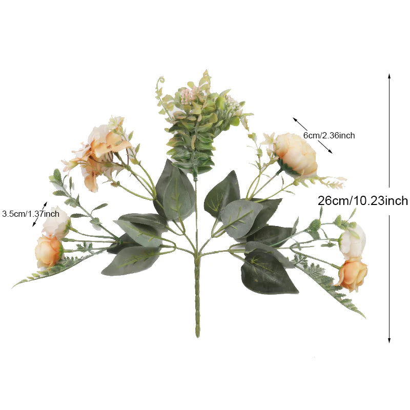 Silk Faux Rose Flower Wedding Home Autumn Decor WEM Support (www.WEM.support)