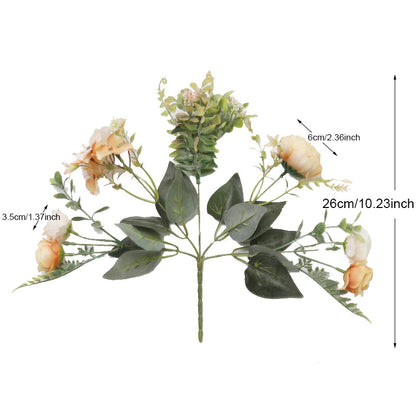 Silk Faux Rose Flower Wedding Home Autumn Decor WEM Support (www.WEM.support)