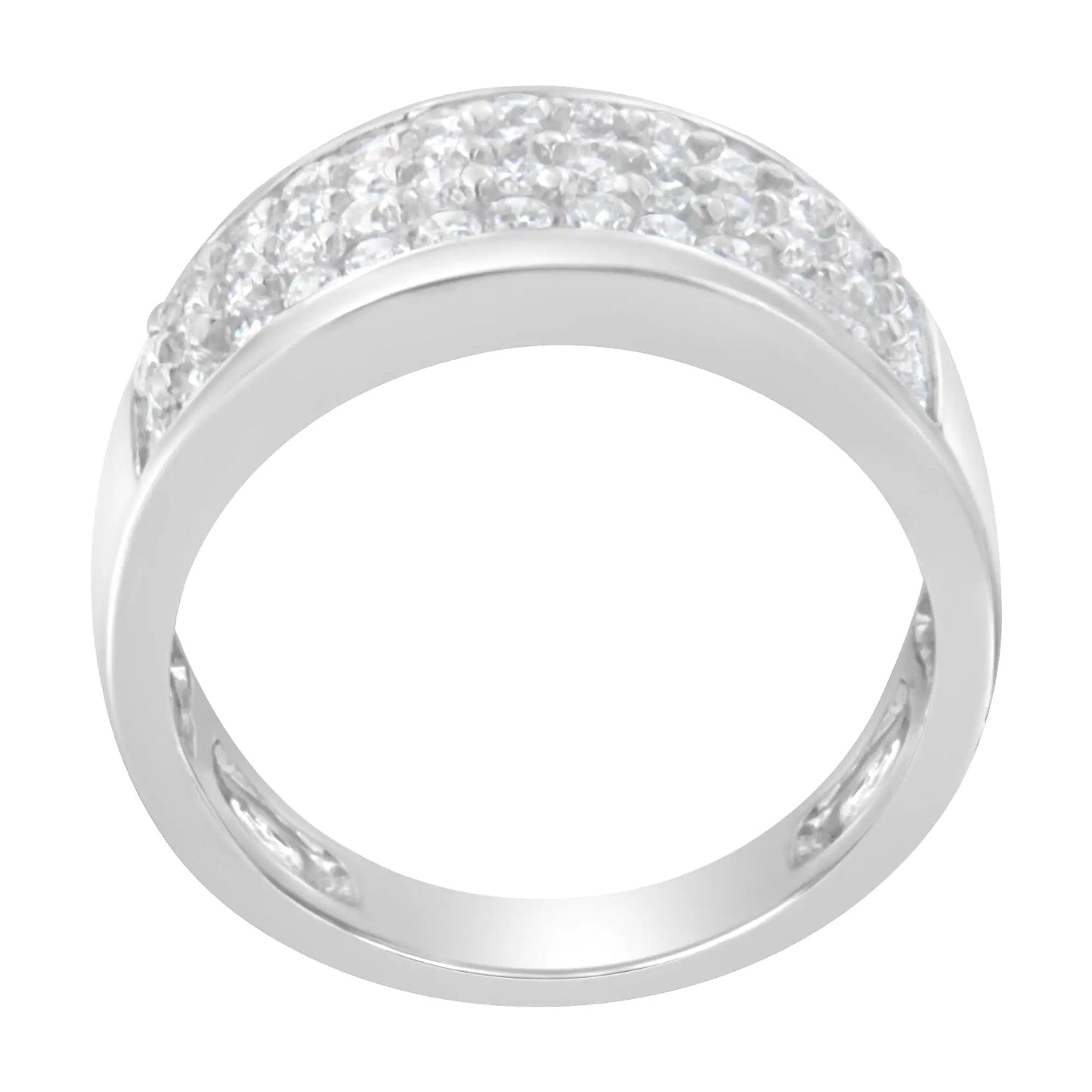 14K White Gold Round Cut Diamond Ring (1.0 Cttw, H-I Color, SI2-I1 Clarity) WEM Support (www.WEM.support)