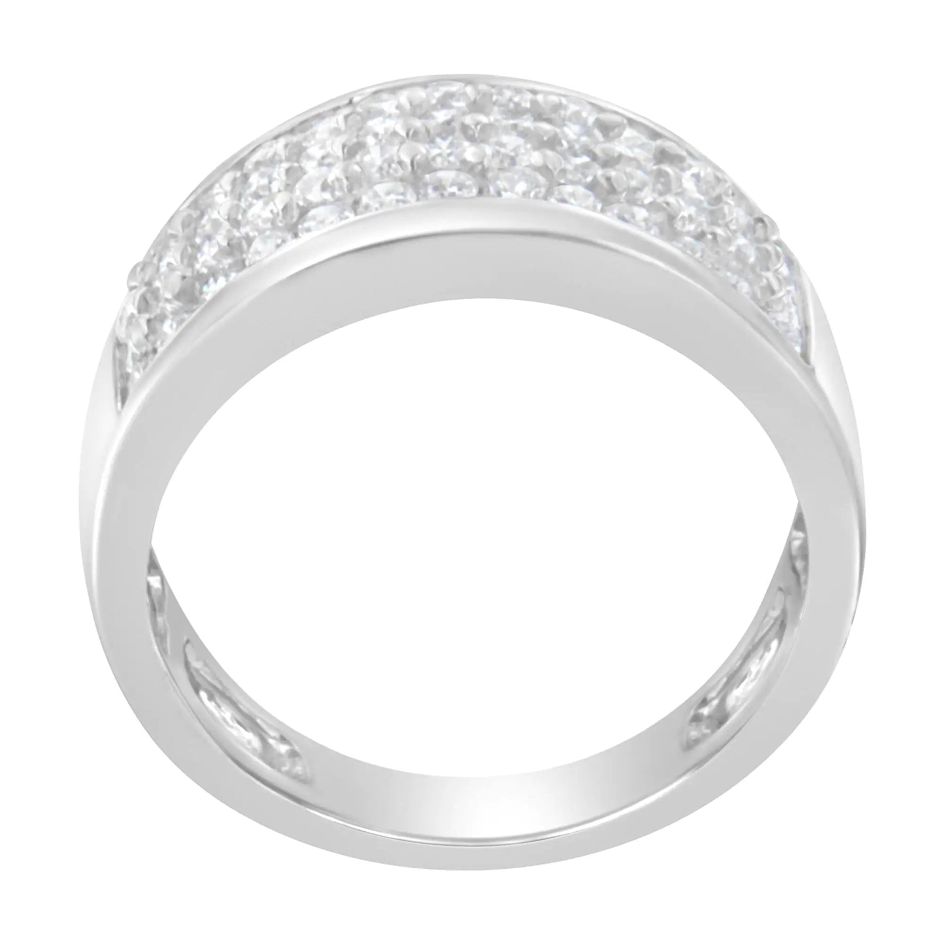 14K White Gold Round Cut Diamond Ring (1.0 Cttw, H-I Color, SI2-I1 Clarity) WEM Support (www.WEM.support)