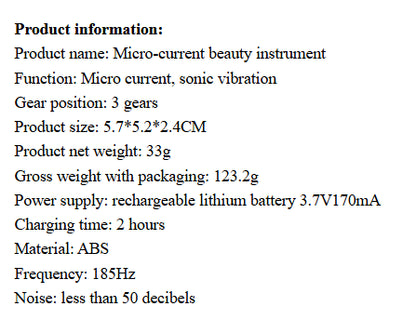 Portable Facial Micro-current Beauty Massager