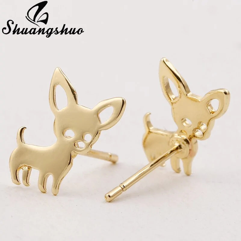 Stainless Steel Chihuahua Earrings WEM Support (www.WEM.support)