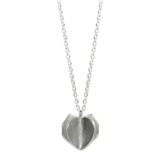 Sterling Sliver Double Heart Necklace WEM Support (www.WEM.support)
